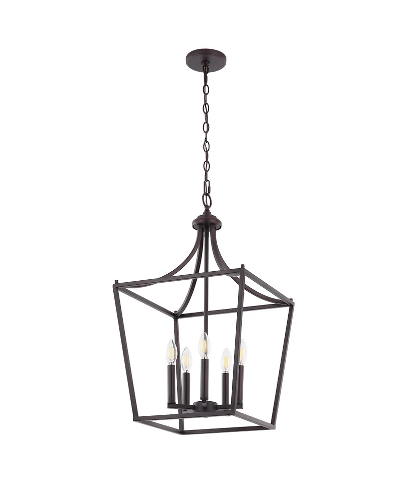 Camden -Light Iron Classic Midcentury Pendant Lantern