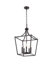 Camden -Light Iron Classic Midcentury Pendant Lantern