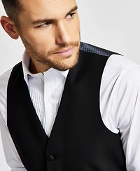 Alfani Men's Classic-Fit Stretch Black Tuxedo Vest, Created for Macy's