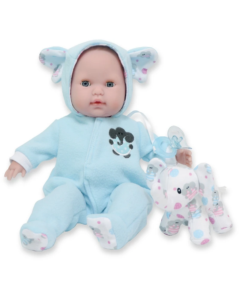 Berenguer Boutique 15" Soft Body Baby Doll Elephant Blue Outfit