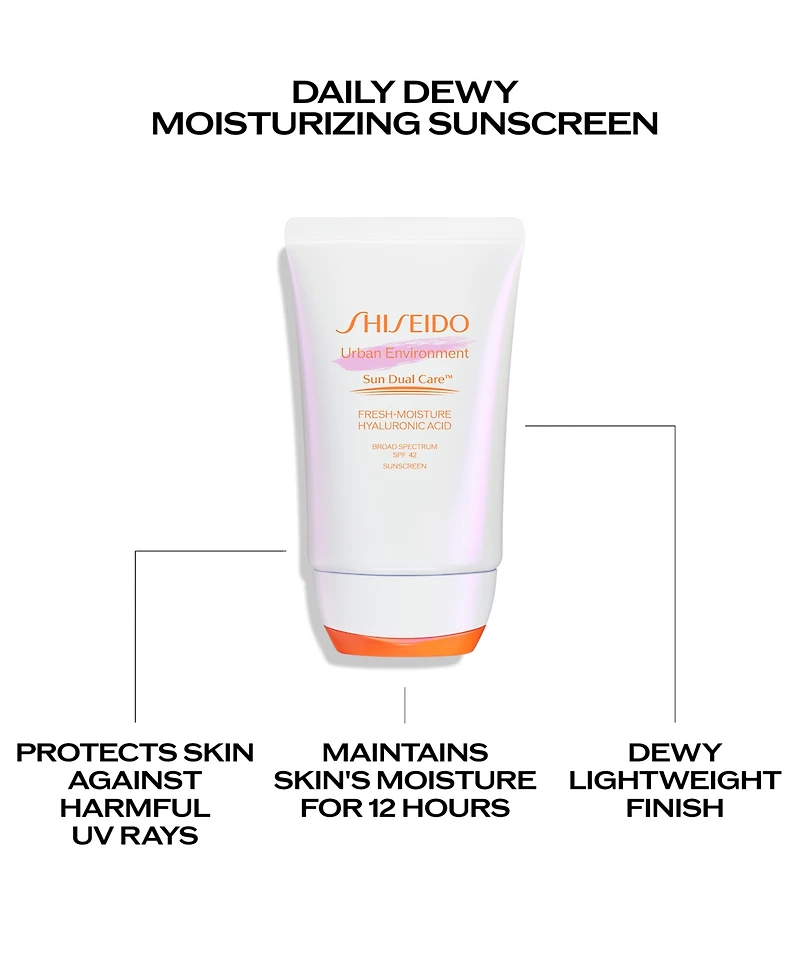 Shiseido Urban Environment Fresh-Moisture Sunscreen Spf 42, 1.8 oz.