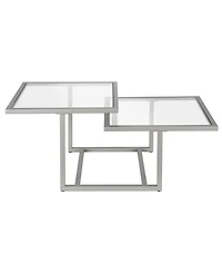 Amalie 2-Tier Satin Coffee Table, 43" x 23"