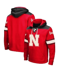 Men's Scarlet Nebraska Huskers 2.0 Lace-Up Pullover Hoodie