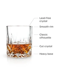 Viski Admiral Crystal Tumblers, Set of 2, 9 Oz