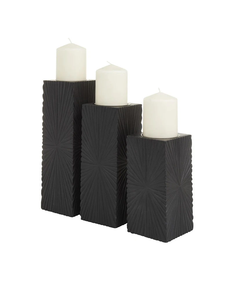 CosmoLiving by Cosmopolitan Mdf Contemporary Candle Holder, Set of 3