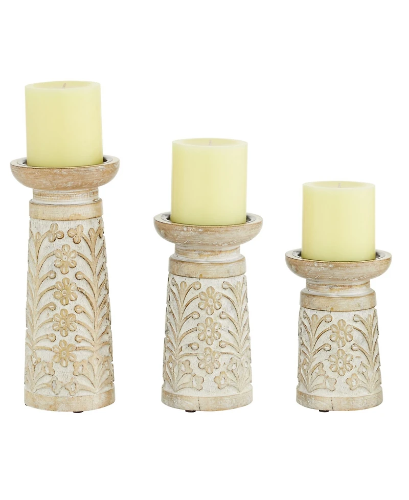 Natural Candle Holders, Set of 3