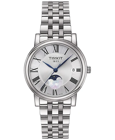 Tissot Women's Carson Premium Lady Moonphase Stainless Steel Bracelet Watch 32mm