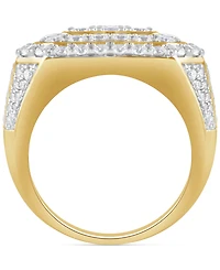 Men's Diamond Cluster Ring (5 ct. t.w.) 10k Yellow, White or Rose Gold