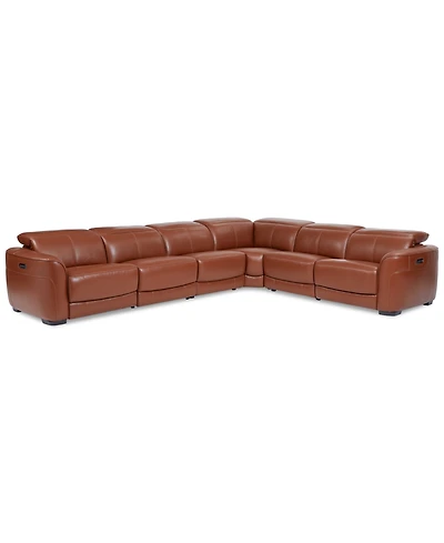 Lexanna -Pc. Leather Sectional with Power Motion Recliners