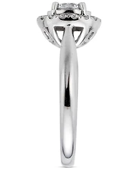 Diamond Round Halo Engagement Ring (3/4 ct. t.w.) in 14k White Gold