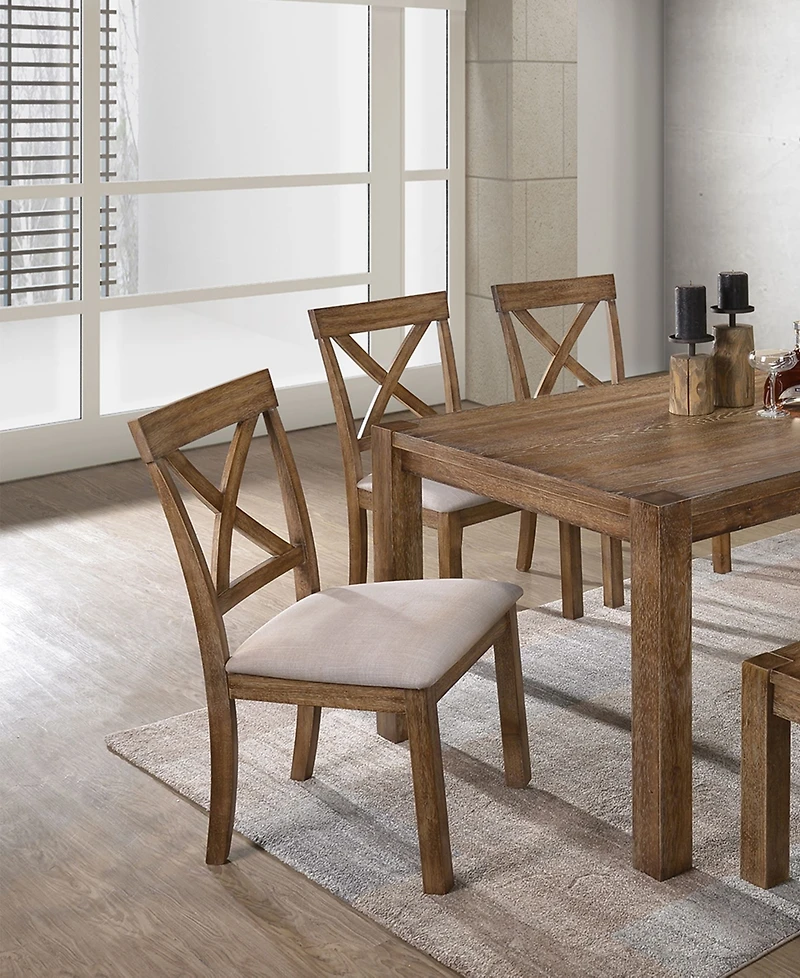 Janet Driftwood Transitional Dining Chairs, Set of 2