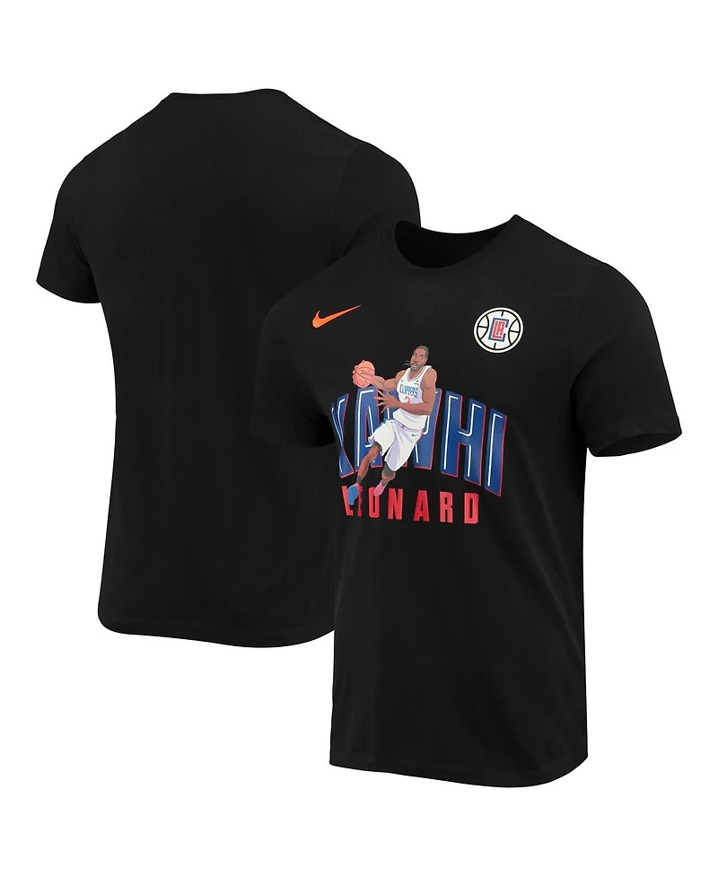 Men's Kawhi Leonard Black La Clippers Hero Performance T-shirt