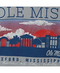 Men's Gray Ole Miss Rebels Comfort Colors Campus Scenery T-shirt