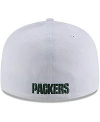 Men's White Green Bay Packers Omaha 59FIFTY Fitted Hat