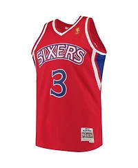 Men's Allen Iverson Red Philadelphia 76ers 1996-97 Hardwood Classics Swingman Jersey