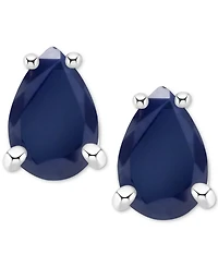 Sapphire Stud Earrings (1 ct. t.w.) 14k White Gold (Also Ruby & Emerald)