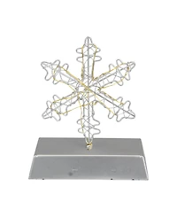 7.5" Led Lighted Wired Snowflake Christmas Stocking Holder