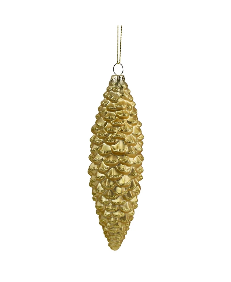 8" Glitter Accents Pine Cone Christmas Ornament