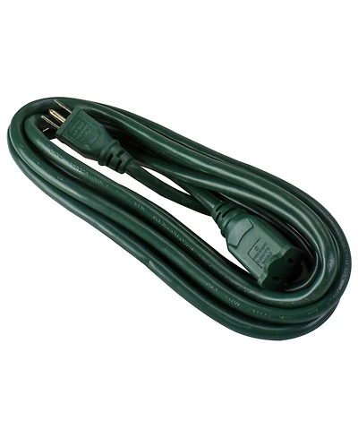 12' 3-Prong Outdoor Commercial Extension Power Cord with Outlet Block