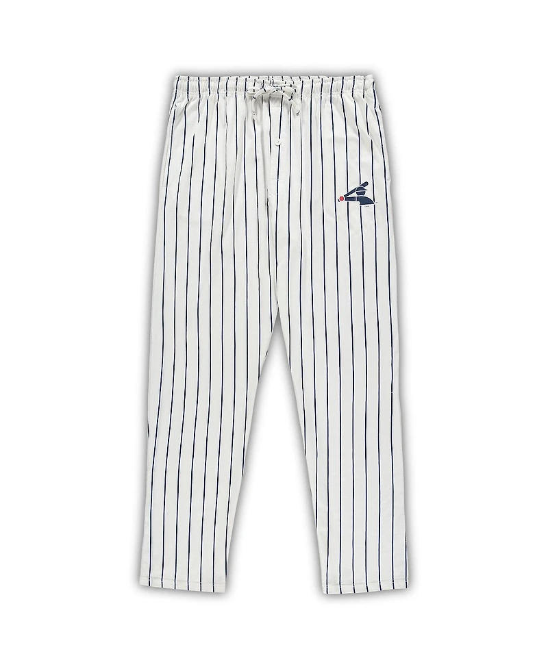 Men's White, Navy Chicago White Sox Big and Tall Pinstripe Sleep Set