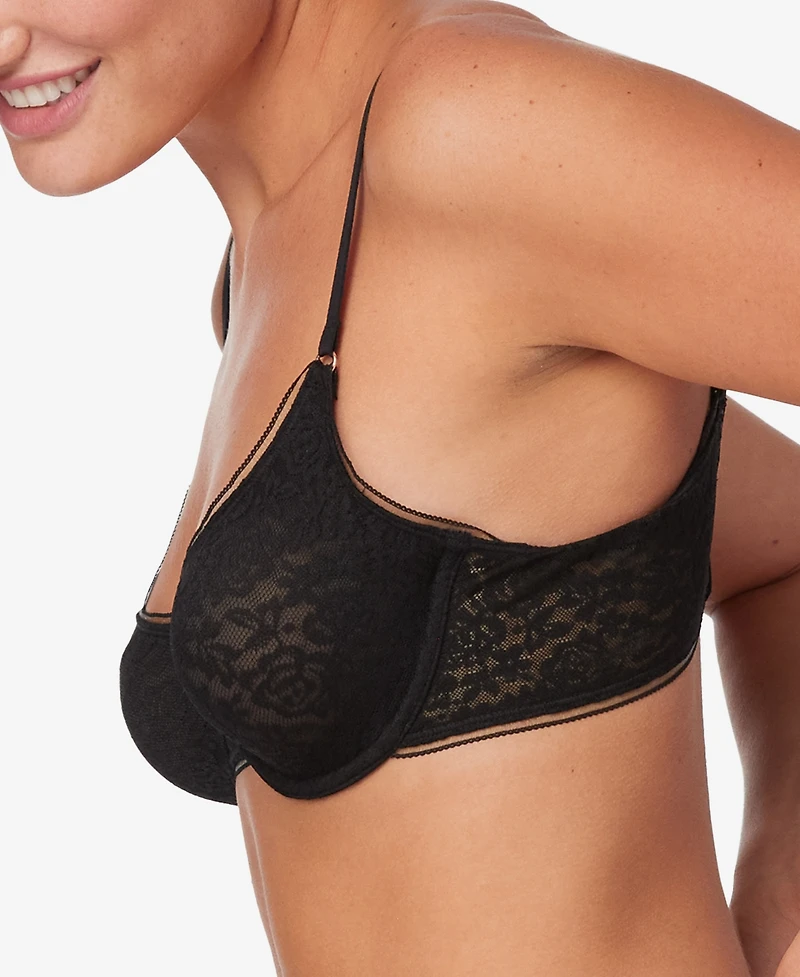 Maidenform Pure Comfort Stretch Lace Demi Underwire Bra DM202C