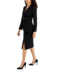 Tahari Asl Women's Asymmetrical Belted Jacket & Pencil Skirt Suit
