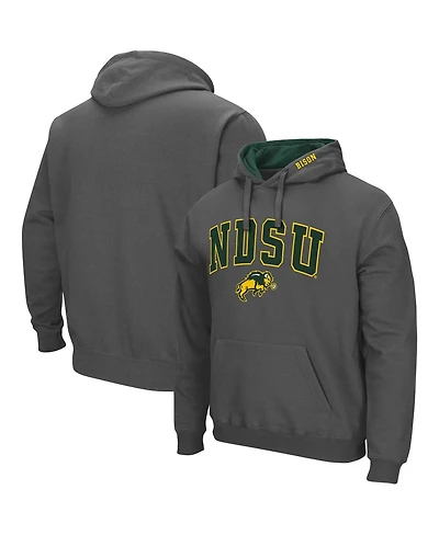 Men's Colosseum Ndsu Bison Arch and Logo Pullover Hoodie