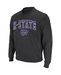 Colosseum Men's Kansas State Wildcats Arch and Logo Crew Neck Sweatshirt