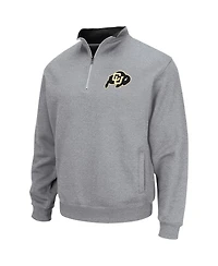 Men's Colosseum Heathered Gray Colorado Buffaloes Tortugas Team Logo Quarter-Zip Jacket