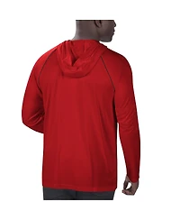 Men's Starter Red Atlanta Falcons Raglan Long Sleeve Hoodie T-shirt