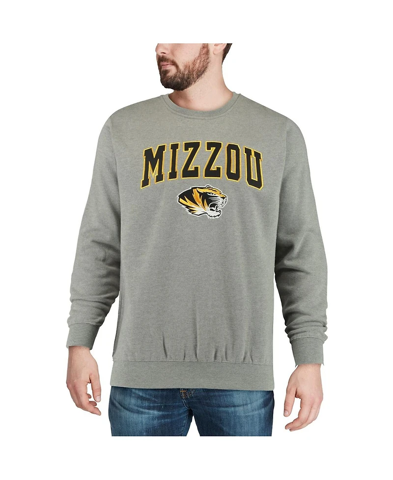 Colosseum Men's Missouri Tigers Arch & Logo Crew Neck Sweatshirt