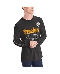 Men's Tommy Hilfiger Black Pittsburgh Steelers Peter Long Sleeve T-shirt