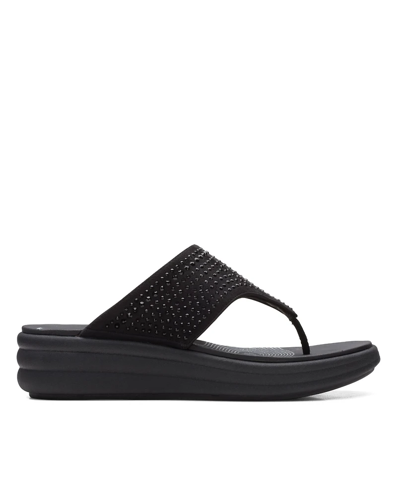 Clarks Women's Cloudstepper Drift Jaunt Wedge Sandals