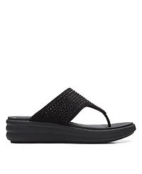 Clarks Women's Cloudstepper Drift Jaunt Wedge Sandals