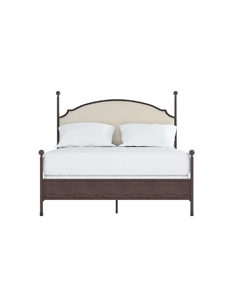 Swindon Cream Curved Top Poster Bed, Queen