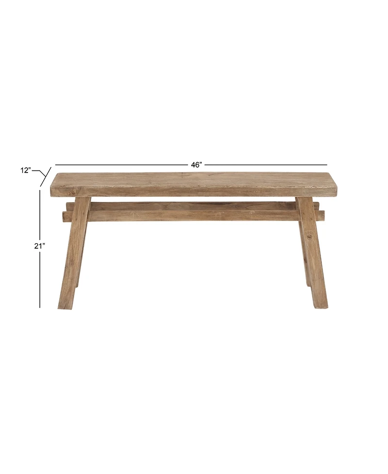 Mahogany Rustic Bench