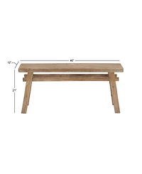 Mahogany Rustic Bench