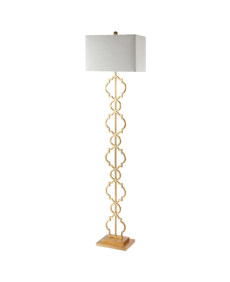 Selina Iron Ogee Trellis Modern Led Floor Lamp