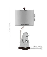 Guardian Lion Ceramic Classic Modern Led Table Lamp