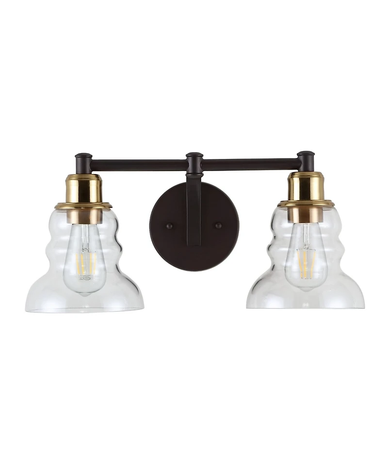 Manhattan Vintage-like 2-Light Industrial Rustic Led Vanity