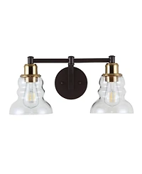 Manhattan Vintage-like 2-Light Industrial Rustic Led Vanity