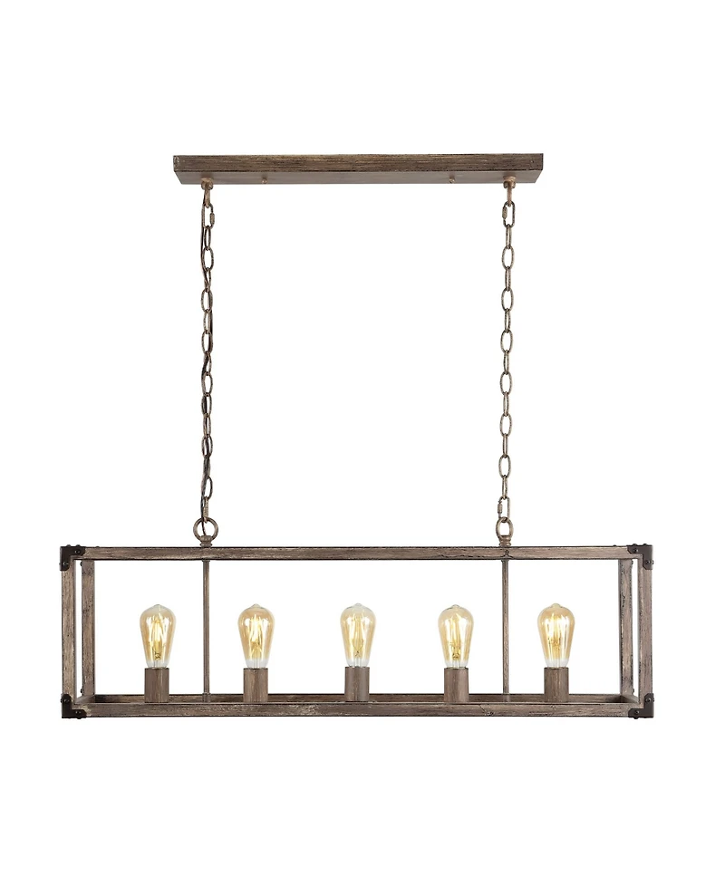 Jonathan Y Magnolia Adjustable Iron Rustic Farmhouse Led Pendant