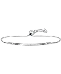 Diamond Bar Bolo Bracelet (1/6 ct. t.w.) in Sterling Silver