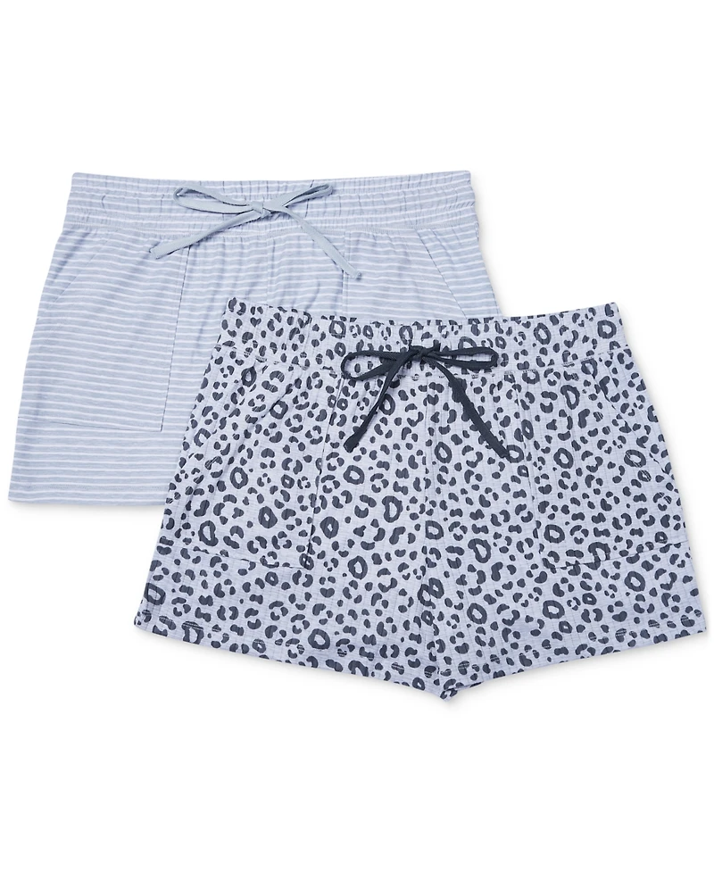 Roudelain 2-Pack Yummy Super Soft Slant-Pocket Sleep Shorts