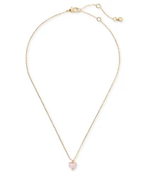 Kate Spade New York Gold-Tone Birthstone Heart Pendant Necklace, 16" + 3" extender