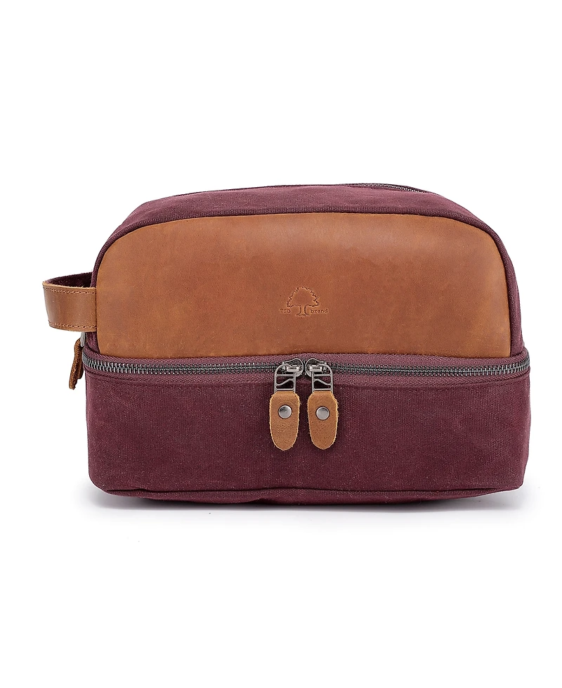 Tsd Brand Stone Creek Waxed Canvas Toiletry Bag