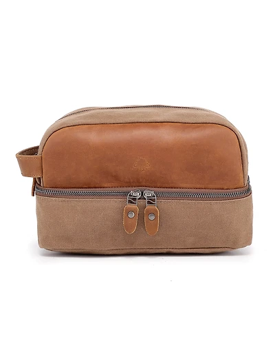 Tsd Brand Stone Creek Waxed Canvas Toiletry Bag