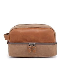 Tsd Brand Stone Creek Waxed Canvas Toiletry Bag