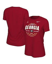 Women's Nike Red Georgia Bulldogs College Football Playoff 2021 National Champions Seal Celebration T-shirt