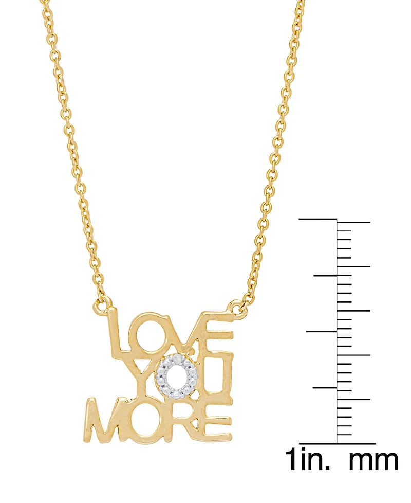 Macy's Women's Diamond Accent 'Love You More' Necklace